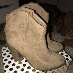 Suede booties